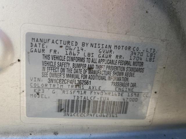 2015 NISSAN VERSA NOTE - 3N1CE2CP4FL362561