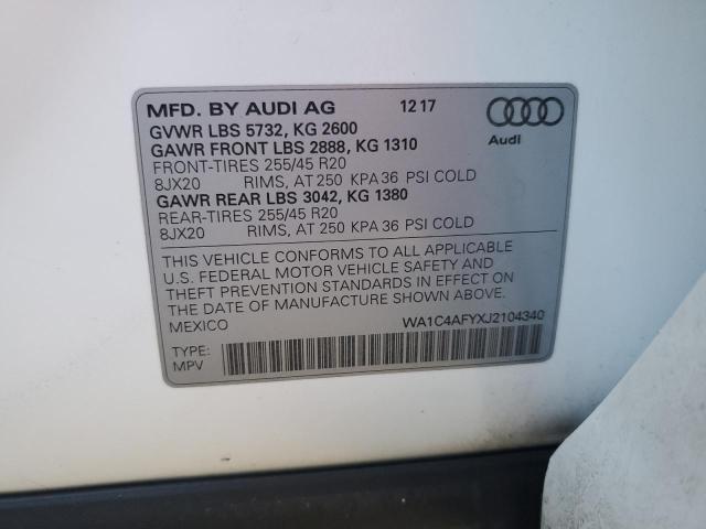 VIN WA1C4AFYXJ2104340 2018 AUDI SQ5 no.13