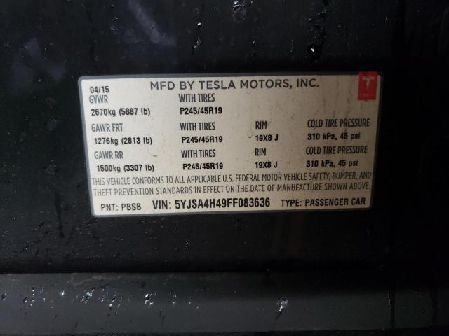 2015 TESLA MODEL S P8 5YJSA4H49FF083636