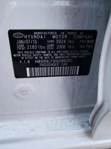 2017 HYUNDAI ELANTRA SE - KMHD84LF9HU088080