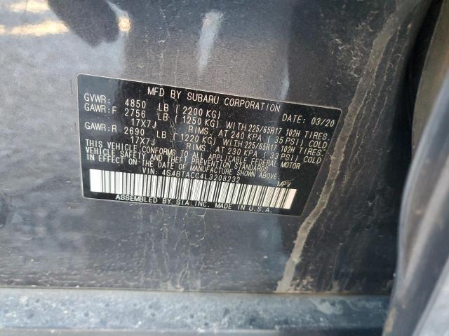 2020 SUBARU OUTBACK PR - 4S4BTACC4L3208232