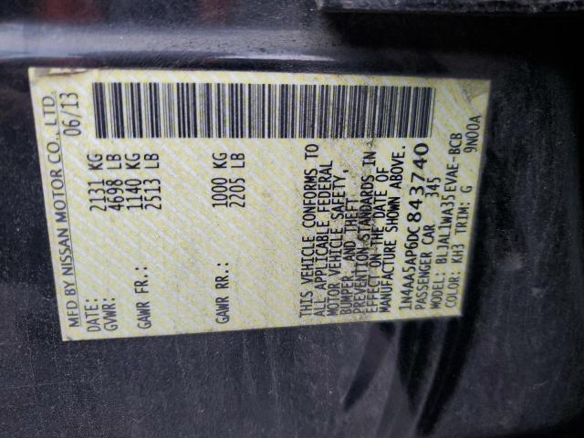 2013 NISSAN MAXIMA S - 1N4AA5AP6DC843740