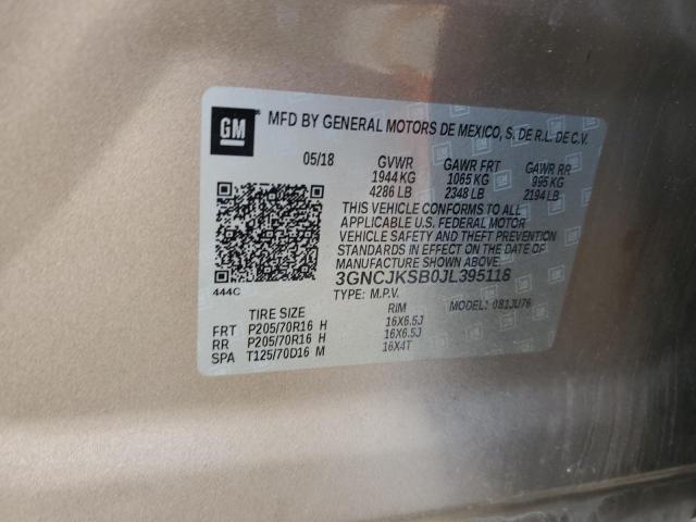 2018 CHEVROLET TRAX LS - 3GNCJKSB0JL395118
