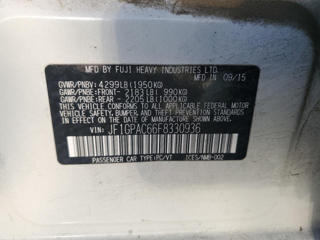 2015 SUBARU IMPREZA PR - JF1GPAC66F8330936