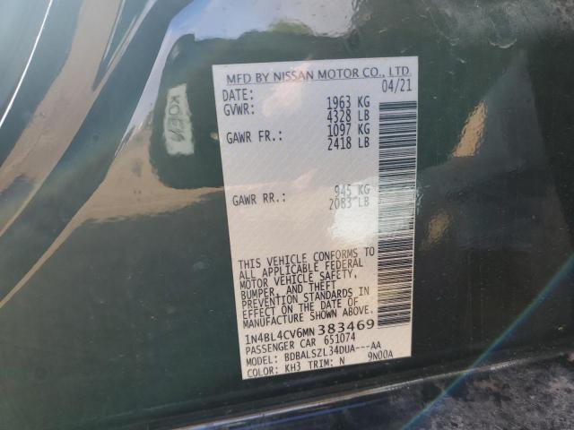 2021 NISSAN ALTIMA SR - 1N4BL4CV6MN383469