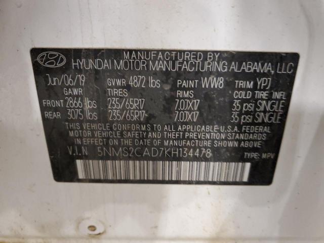 2019 HYUNDAI SANTA FE S - 5NMS2CAD7KH134478
