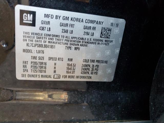 2020 CHEVROLET TRAX 1LT - KL7CJPSB0LB041851