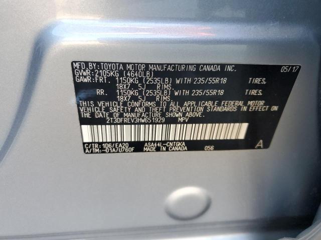 2017 TOYOTA RAV4 LIMIT - 2T3DFREV3HW651929
