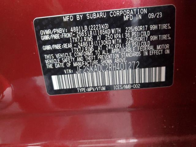 2024 SUBARU FORESTER P - JF2SKADC2RH401272