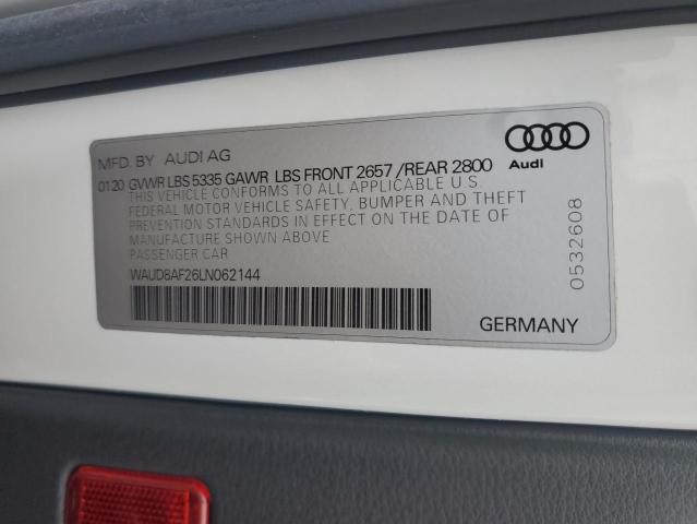 2020 AUDI A6 PREMIUM WAUD8AF26LN062144
