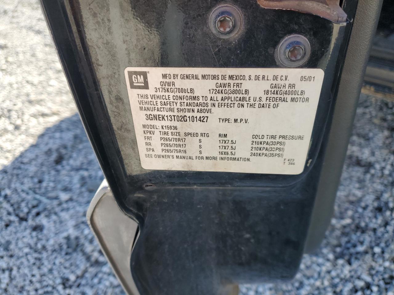Lot #3059004259 2002 CHEVROLET AVALANCHE