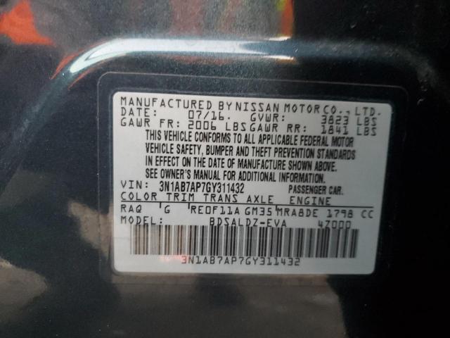 VIN 3N1AB7AP7GY311432 2016 NISSAN SENTRA no.13