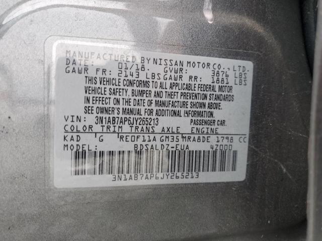 2018 NISSAN SENTRA S - 3N1AB7AP6JY265213