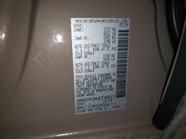2024 NISSAN FRONTIER S - 1N6ED1EK3RN674957