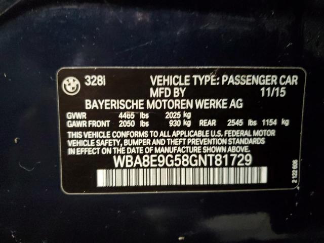 VIN WBA8E9G58GNT81729 2016 BMW 3 SERIES no.12