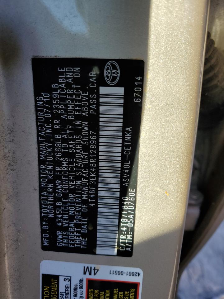 Lot #3044680234 2011 TOYOTA CAMRY BASE