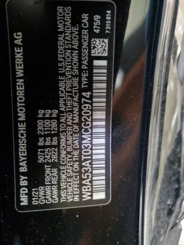 2021 BMW M440I WBA53AT03MCG20974