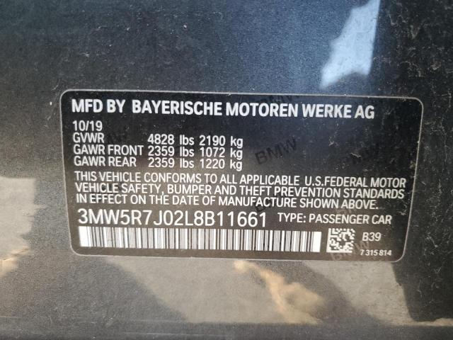 VIN 3MW5R7J02L8B11661 2020 BMW 3 SERIES no.12