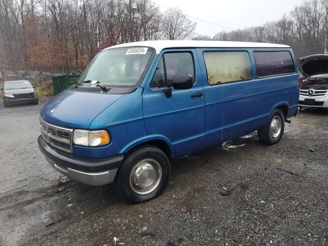 DODGE RAM WAGON 1996 blue sports v gas 2B5WB35Y6TK136150 photo #1