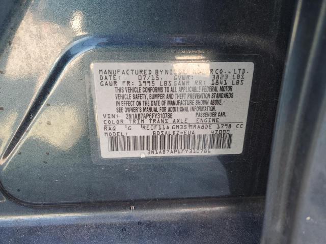 2015 NISSAN SENTRA S - 3N1AB7AP6FY310786