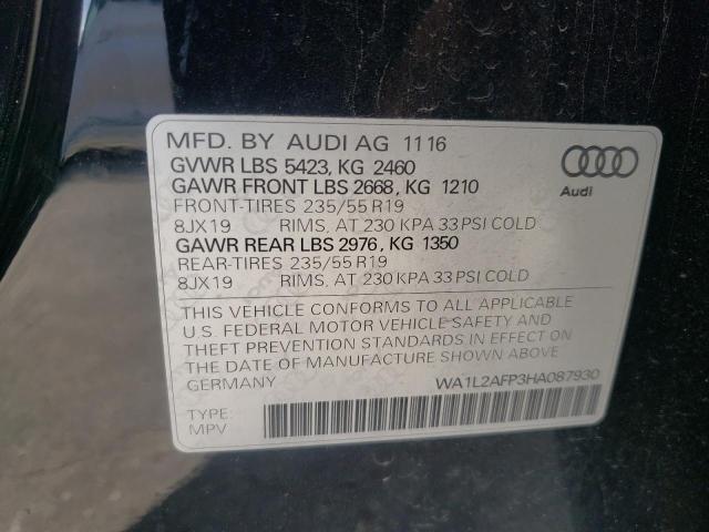 2017 AUDI Q5 PREMIUM - WA1L2AFP3HA087930