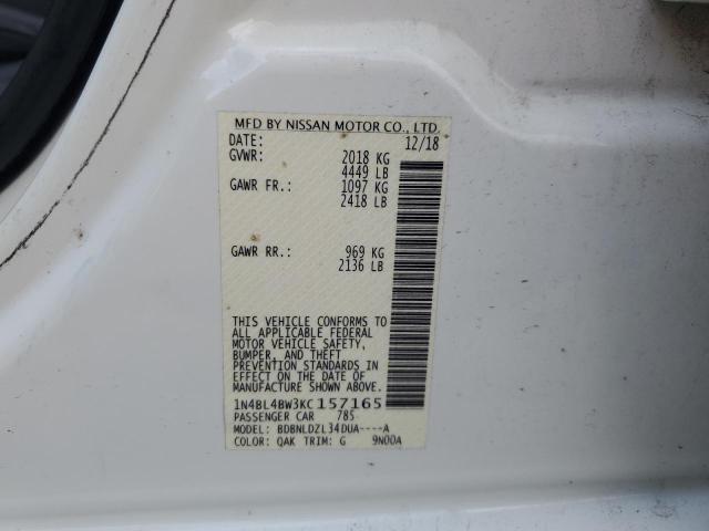2019 NISSAN ALTIMA S - 1N4BL4BW3KC157165