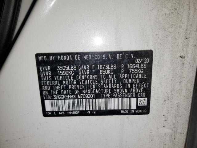 VIN 3HGGK5H8XLM709201 2020 HONDA FIT no.13