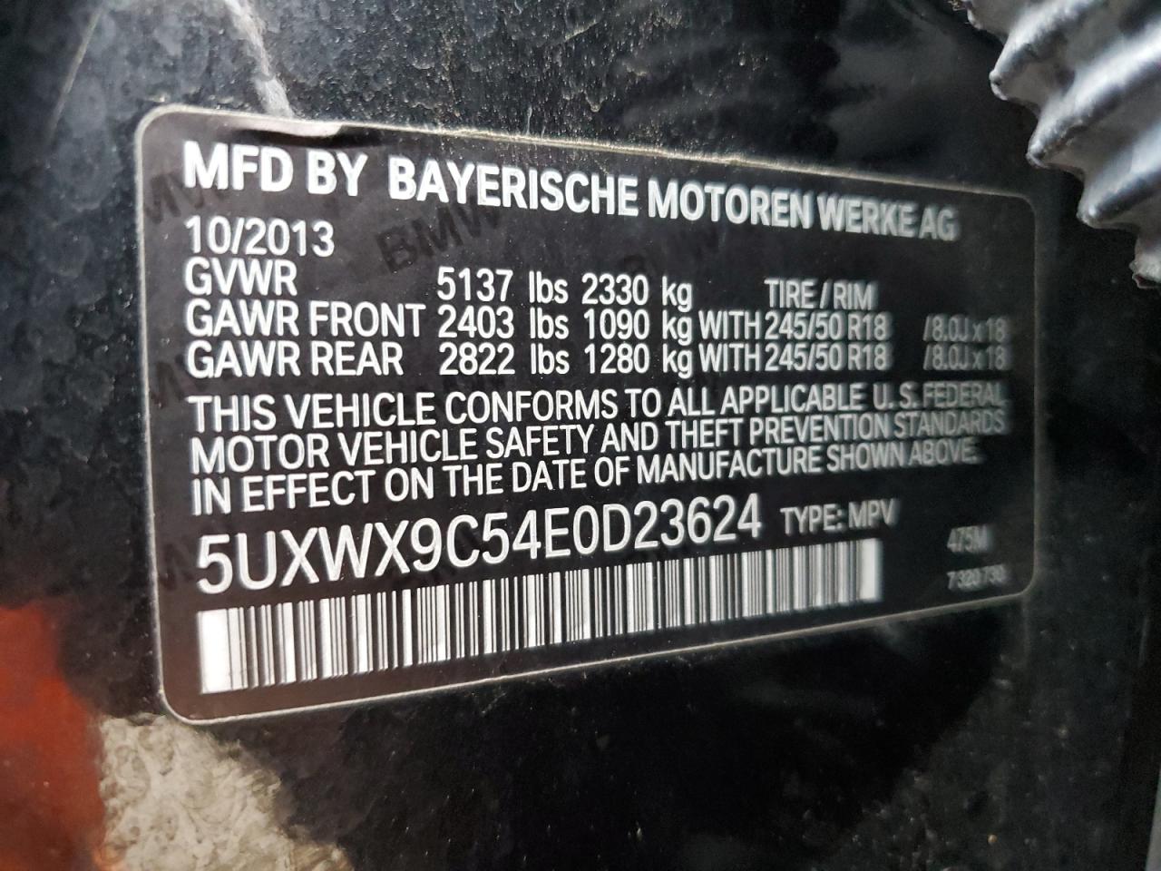 Lot #3025704328 2014 BMW X3 XDRIVE2