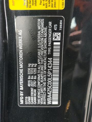 2020 BMW 440I WBA4Z5C00L5P14344