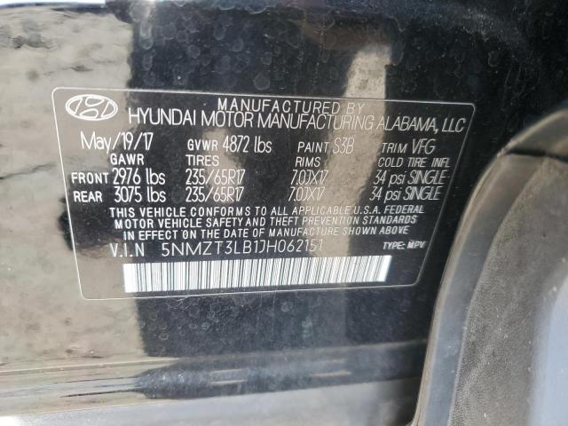 VIN 5NMZT3LB1JH062151 2018 HYUNDAI SANTA FE no.13