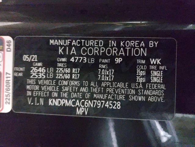 2022 KIA SPORTAGE L - KNDPMCAC6N7974528