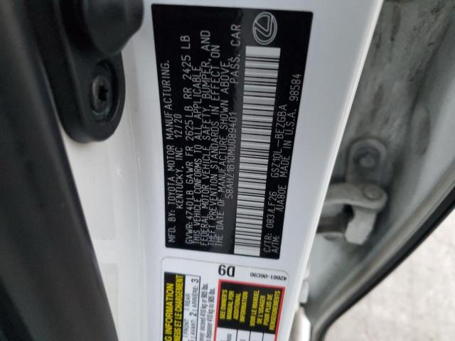 2021 LEXUS ES 350 BAS 58AHZ1B10MU089401