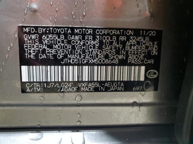 2021 LEXUS LS 500 BAS JTHD51GFXM5008648