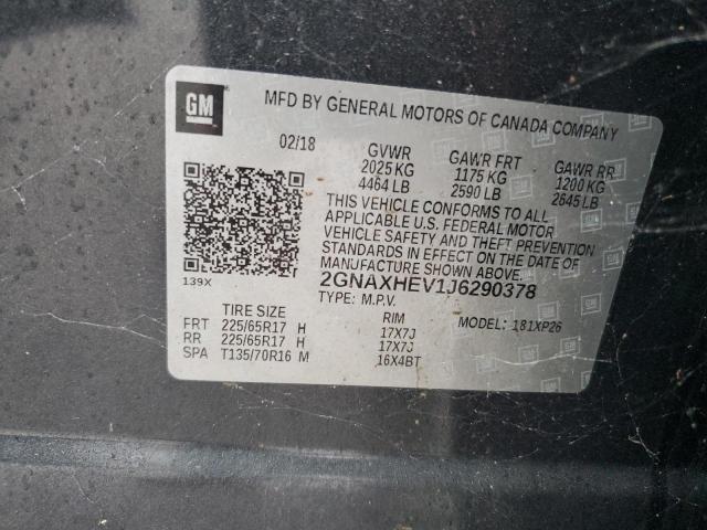 2018 CHEVROLET EQUINOX LS - 2GNAXHEV1J6290378