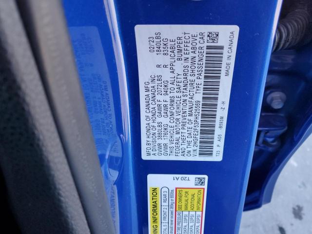 2023 HONDA CIVIC SPOR - 2HGFE2F53PH525569