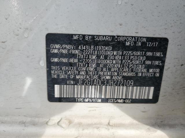 2018 SUBARU CROSSTREK - JF2GTADC3JH272109