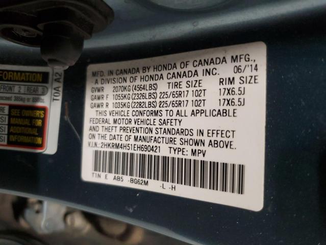 VIN 2HKRM4H51EH690421 2014 HONDA CRV no.13