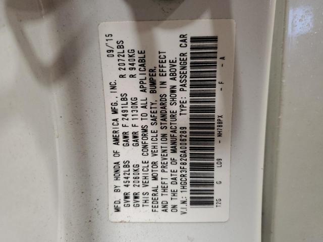 VIN 1HGCR3F82GA006289 2016 HONDA ACCORD no.12