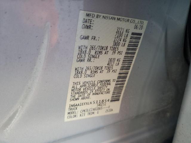 2020 NISSAN TITAN 1N6AA1EFXLN511854