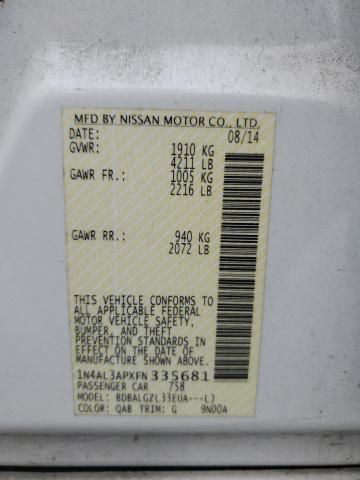 VIN 1N4AL3APXFN335681 2015 NISSAN ALTIMA no.12