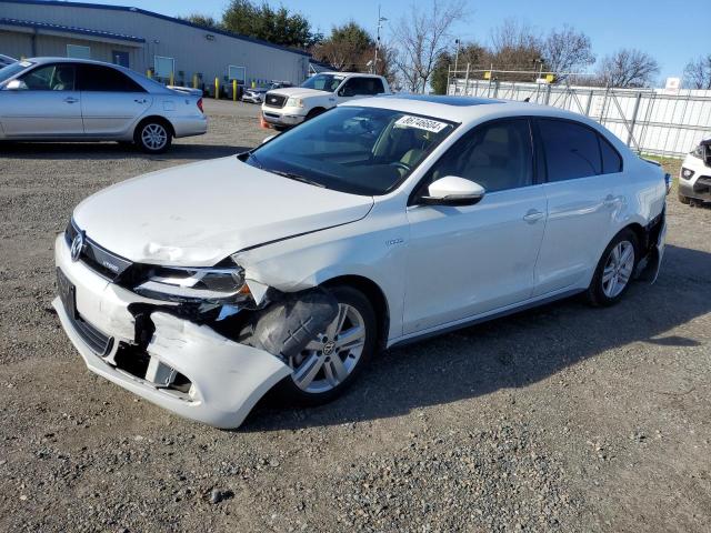 VOLKSWAGEN JETTA HYBR 2014 white sedan 4d hybrid engine 3VW637AJ8EM291513 photo #1