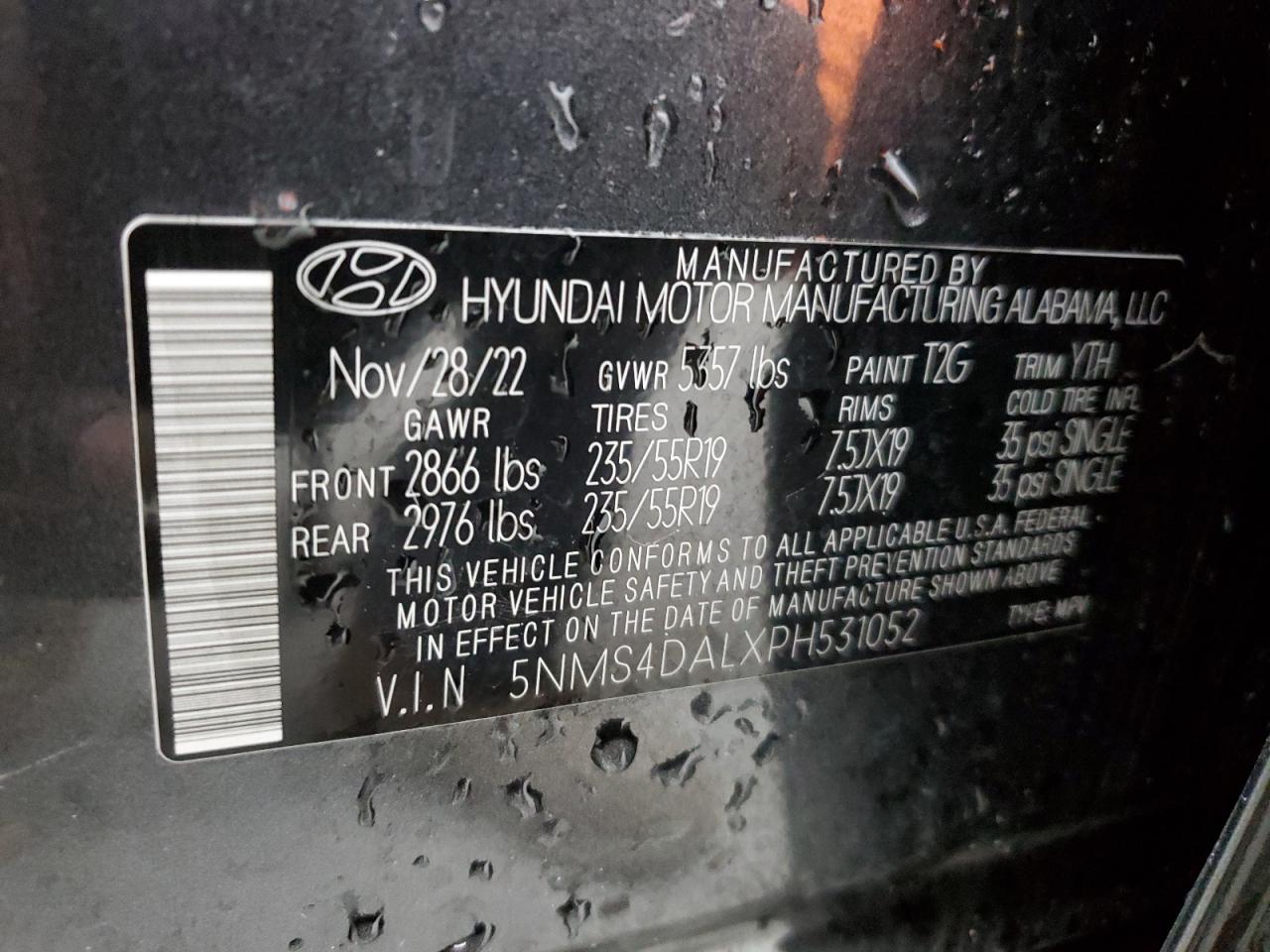 Lot #3024946402 2023 HYUNDAI SANTA FE L