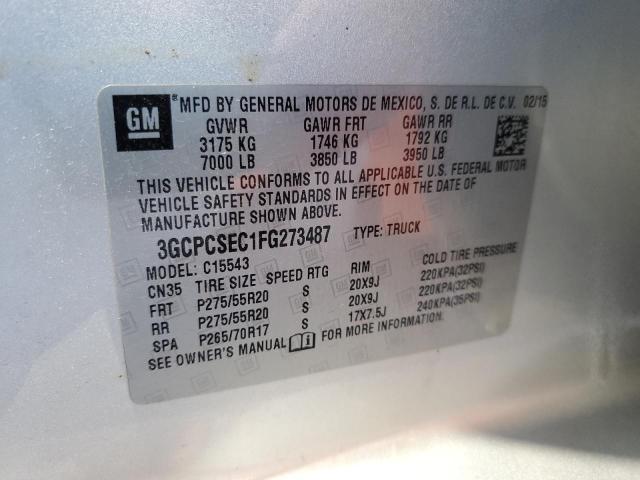 2015 CHEVROLET SILVERADO - 3GCPCSEC1FG273487