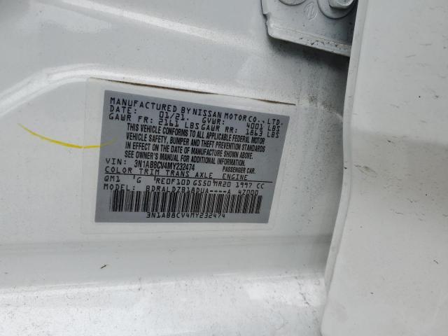 2021 NISSAN SENTRA SV - 3N1AB8CV4MY232474