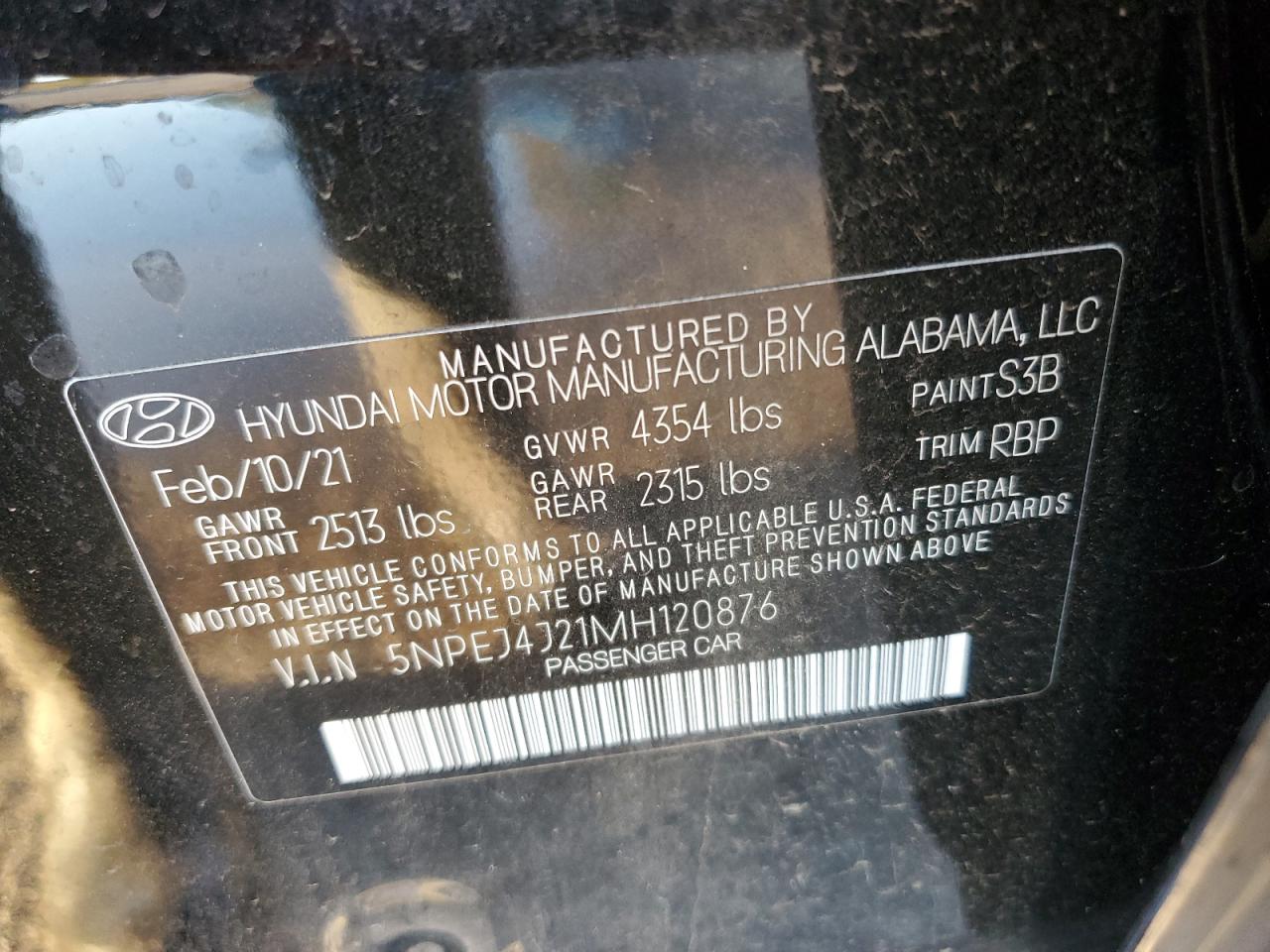 Lot #3049555663 2021 HYUNDAI SONATA SEL