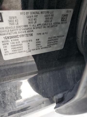 2015 CHEVROLET SUBURBAN K - 1GNSKKKC1FR172796