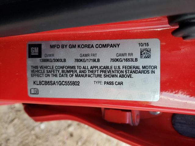 2016 CHEVROLET SPARK LS - KL8CB6SA1GC555802