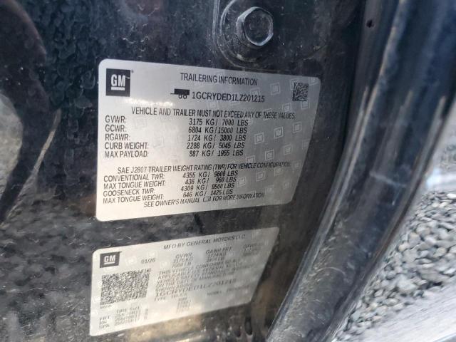2020 CHEVROLET SILVERADO - 1GCRYDED1LZ201215