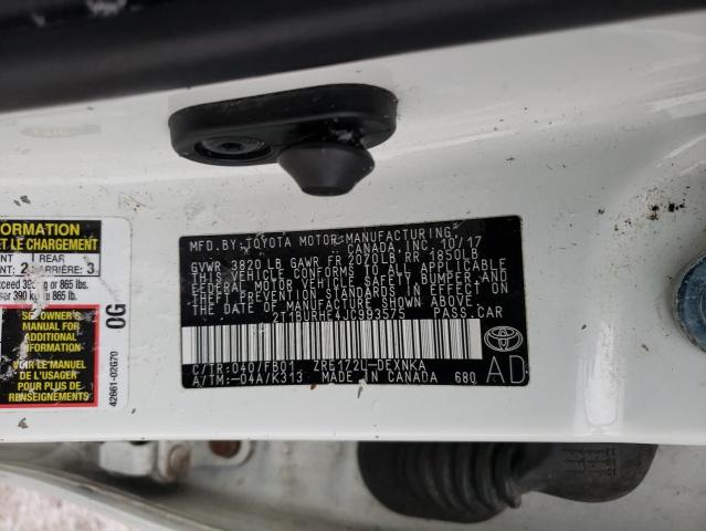2018 TOYOTA COROLLA L - 2T1BURHE4JC993575