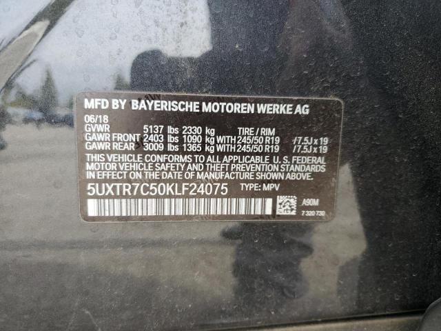 VIN 5UXTR7C50KLF24075 2019 BMW X3 no.14